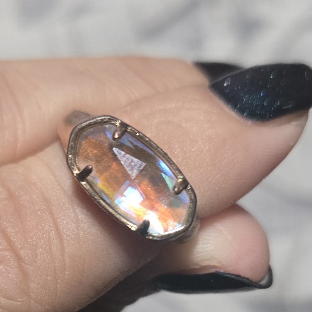 Kendra Scott Gold Ring with Iridescent Stone